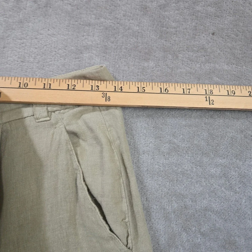 ZARA Linen Pants Women Small Wide Leg High Rise Pleated Coastal Boho  Lagenlook